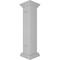Ekena Millwork 8"W x 40"H Straight Newel Post with Panel, Peaked Capital & Base Trim (Installation kit included) NWL08X40SPP0B0 - alternate 4